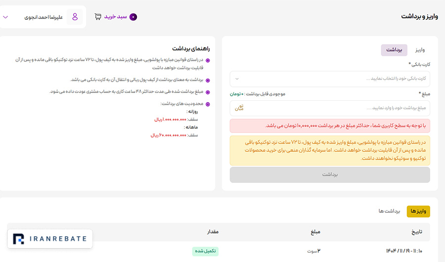 برداشت در توکنیکو