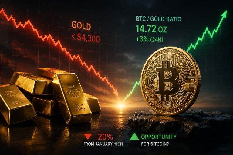 افت تاریخی طلا، رشد بیت‌کوین