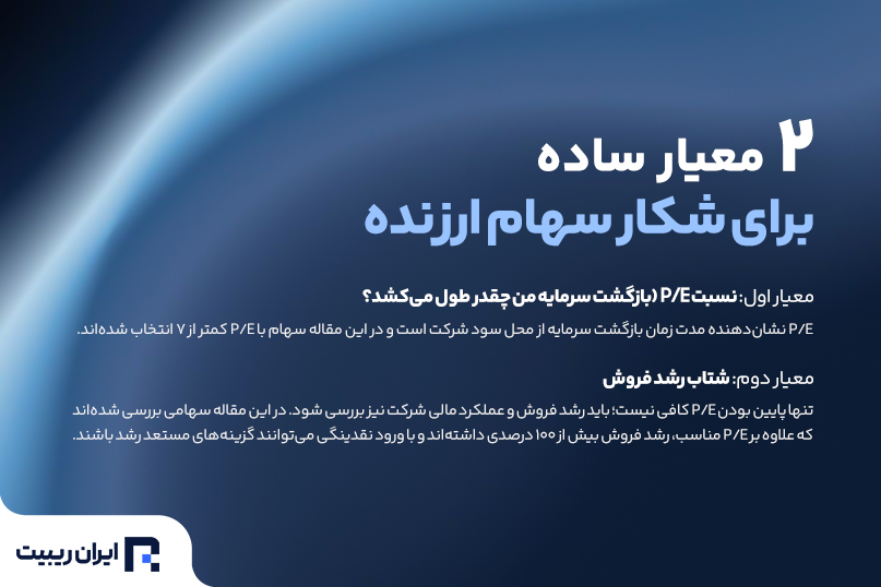 معیارهای انتخاب سهام ارزان
