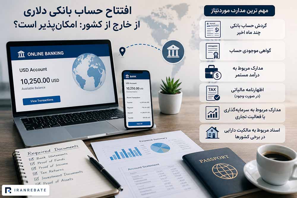 افتتاح حساب بانکی از خارج از کشور
