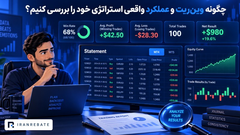 چگونه وینریت و عملکرد واقعی استراتژی خود را بررسی کنیم؟