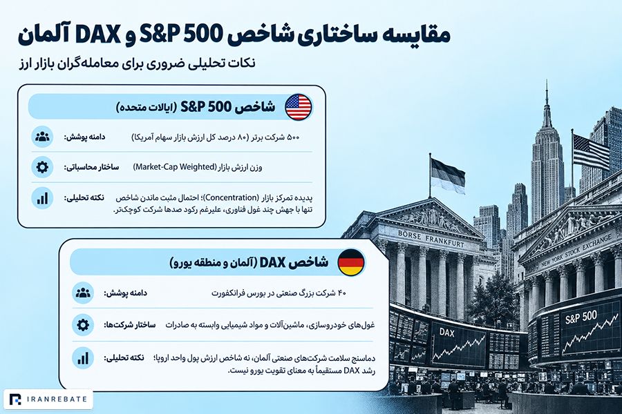 مقایسه شاخص S&P 500 و شاخص dax 